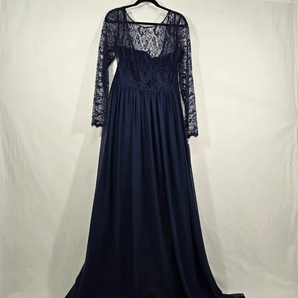 Hayley Paige Occasions | Dresses | Hayley Paige Victorian Romanticgothic  Whimsigoth Navy Formal Dress Size 4 New | Poshmark